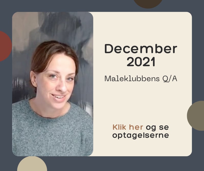 Anita spørger: Hvordan bryder jeg en malevane, hvis jeg synes den er blevet lidt ensformig - når jeg synes jeg hele tiden vender tilbage til det samme hver gang  Lene: Hvordan er det nu man placerer et motiv i det abstrakte maleri - var det noget med, at der var en regel om det?  Det og meget mere kommer vi ind på